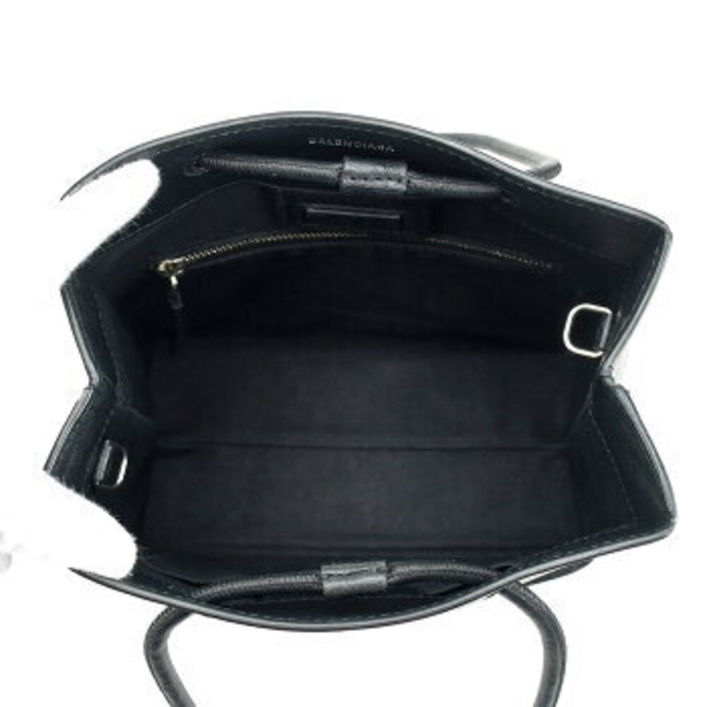 Balenciaga XXS Tote Bag Black Leather Logo - Picture 5 of 6